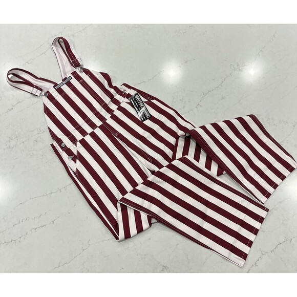 Game Bibs Adult Medium Maroon White Striped Overalls College NCAA A&M Alabama